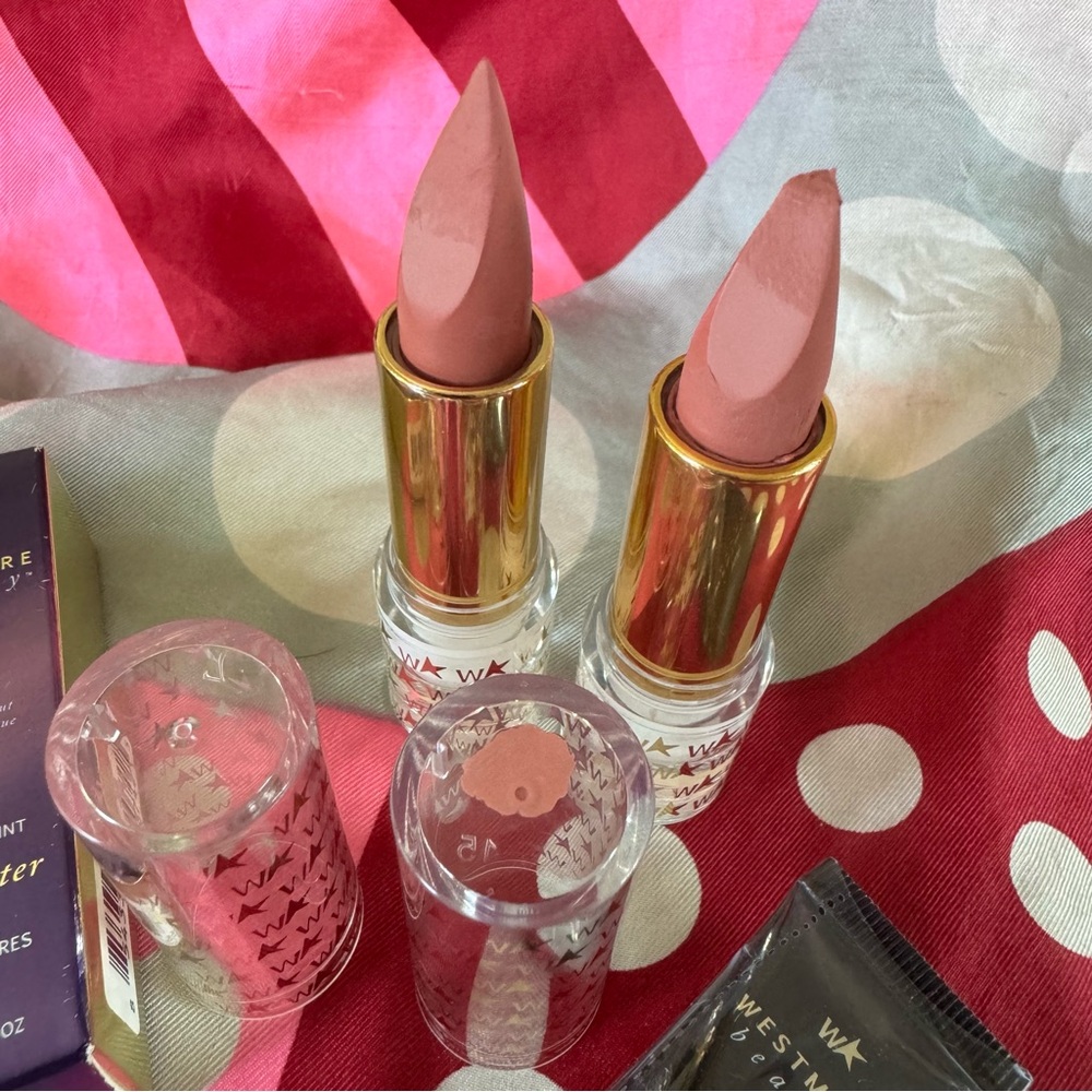 2x westmore beauty blockbuster lipstick Award Winning Nude & Nude Rose gloss